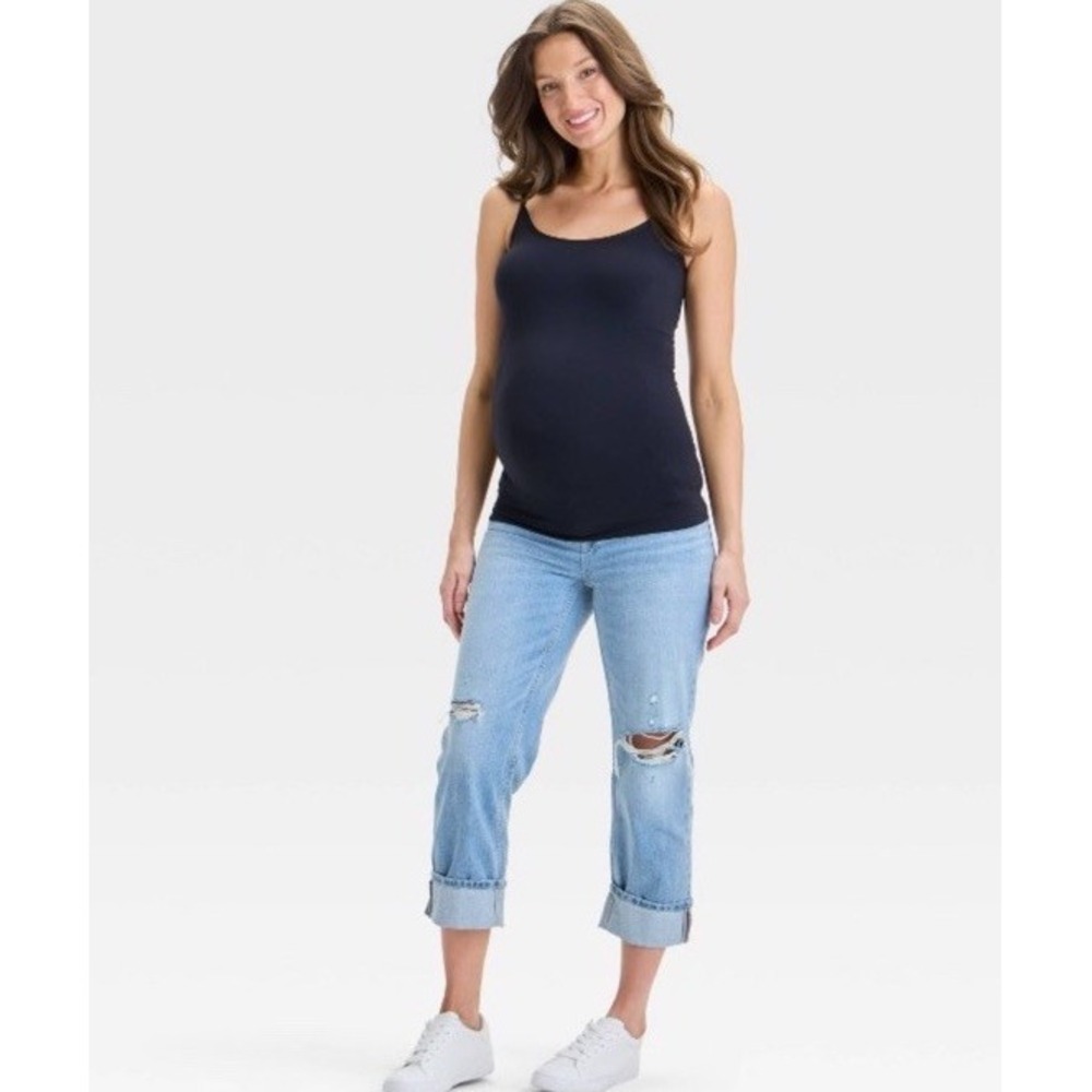 Belly Support Seamless Maternity Camisole - Isabel Maternity L / XL Black - Picture 3 of 6